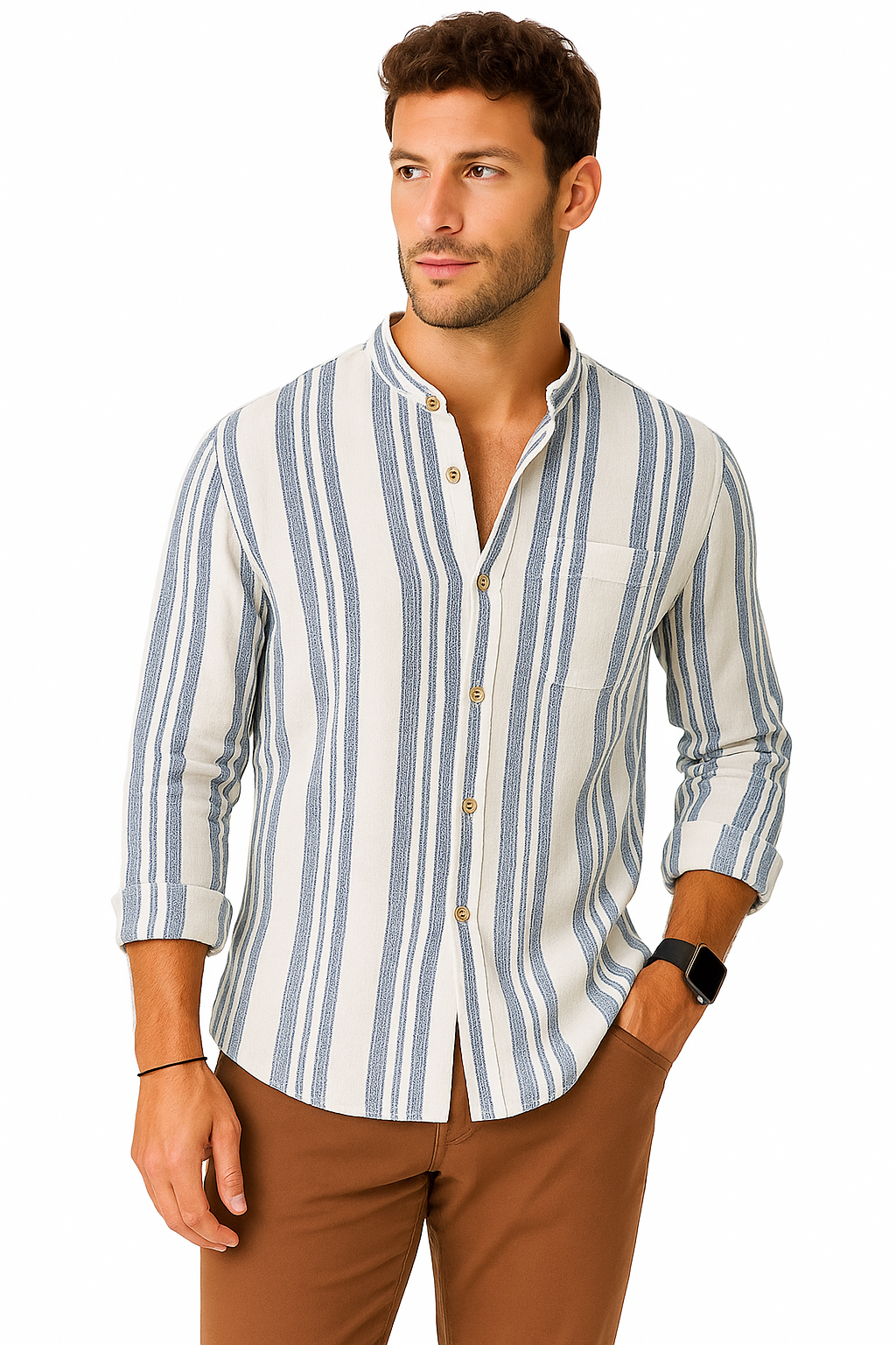 Men’s Long Sleeve Striped Shirt