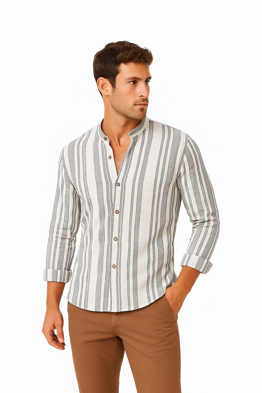 Men’s Long Sleeve Striped Shirt